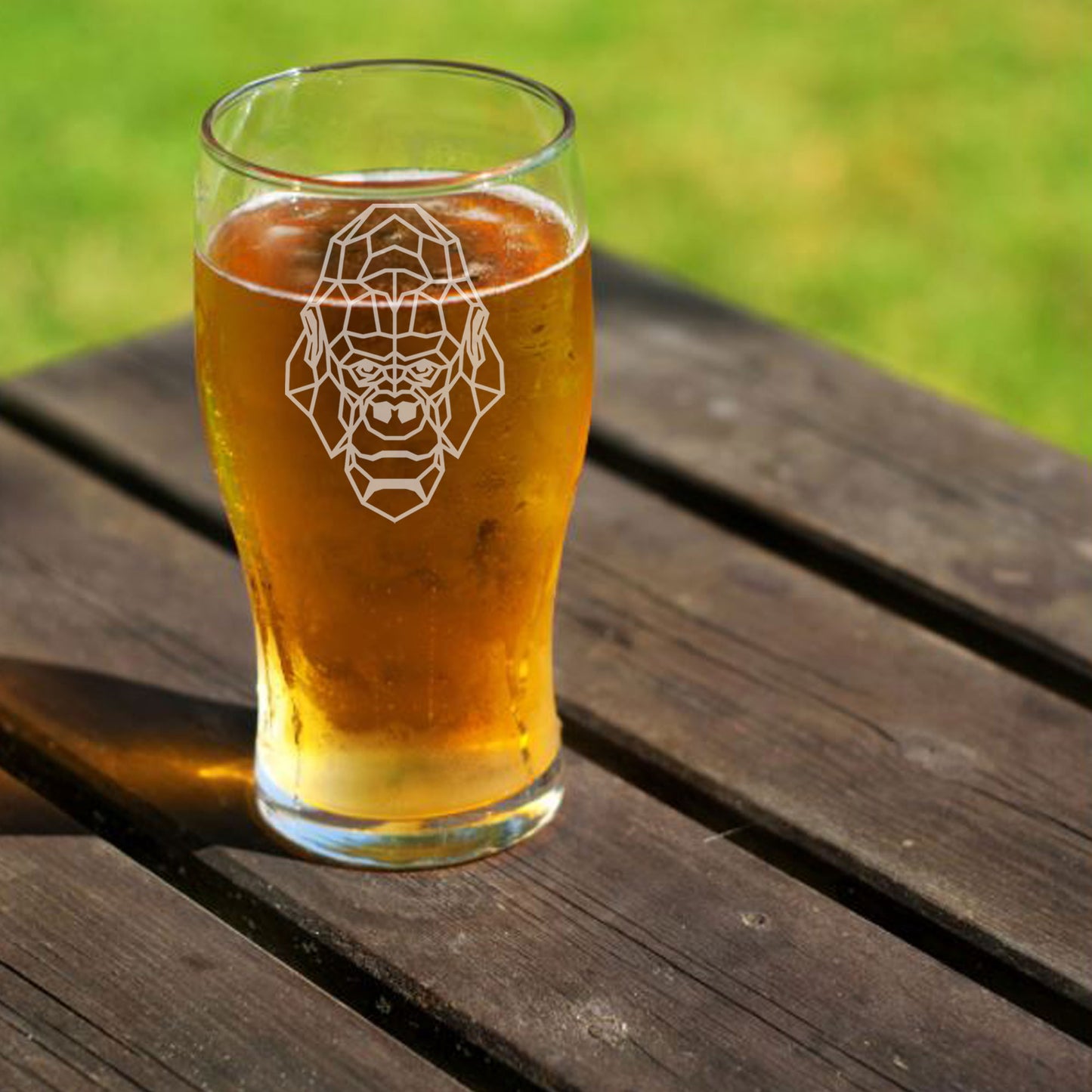 Gorilla Engraved Beer Pint Glass - Always Looking Good -