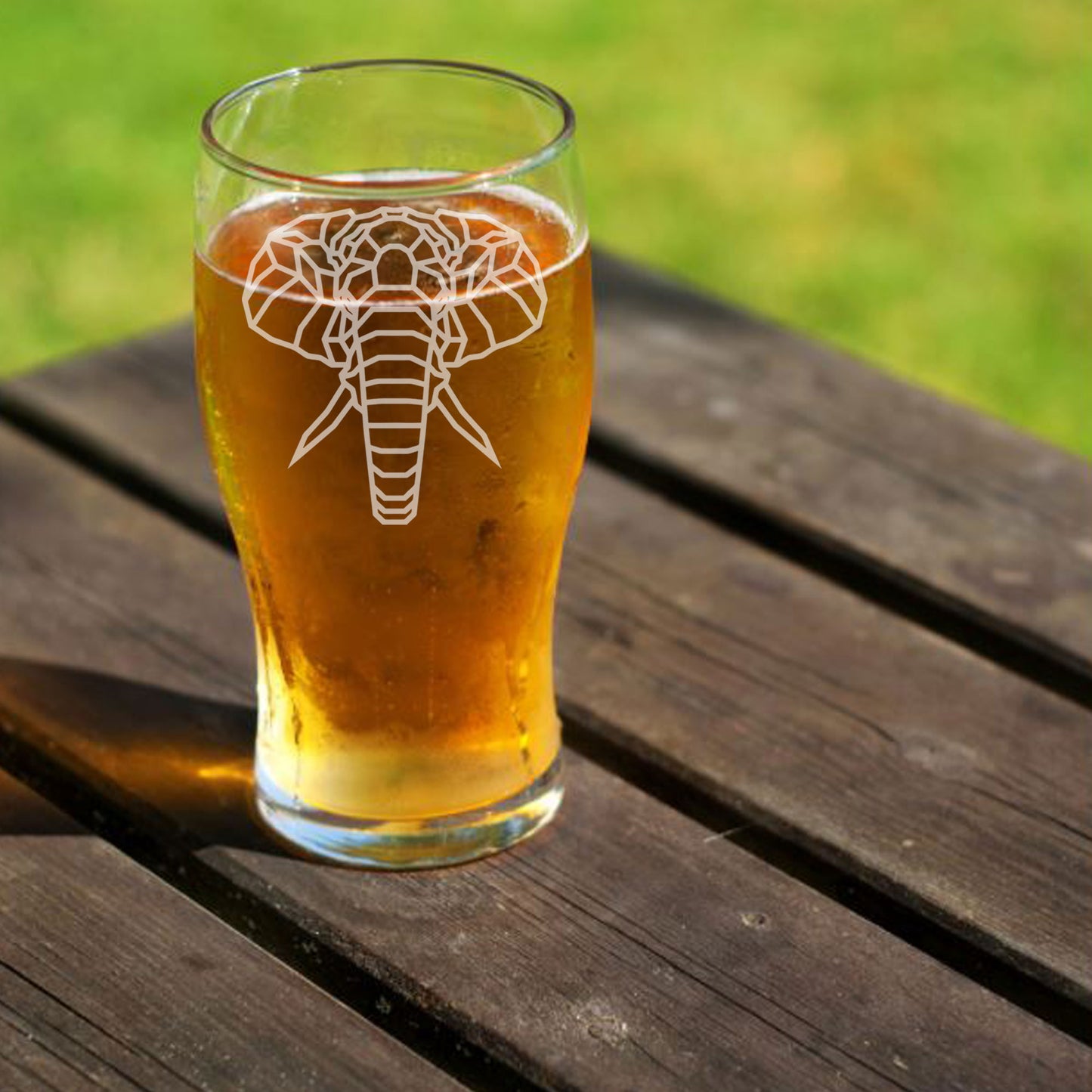 Elephant Engraved Beer Pint Glass - Always Looking Good -