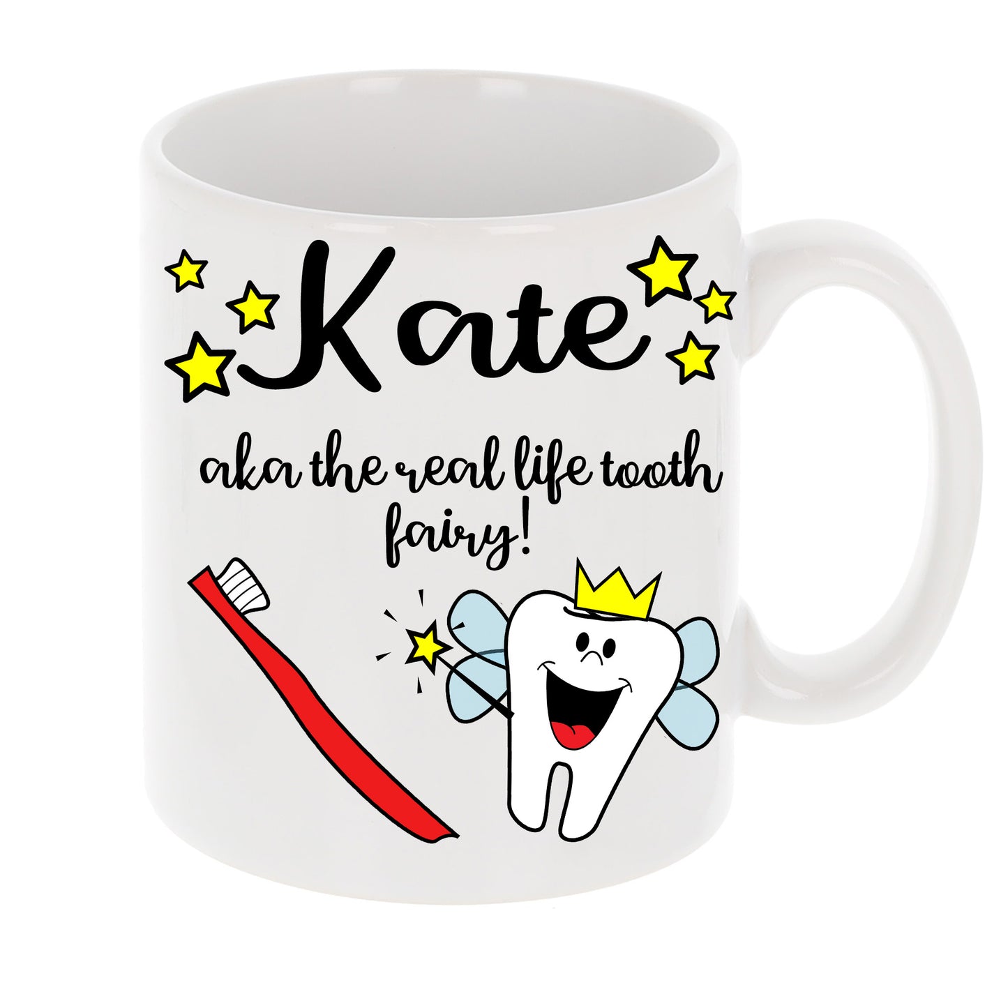 Personalised Dentist AKA The Real Life Tooth Fairy Mug and/or Coaster Gift - Always Looking Good - Mug On Its Own