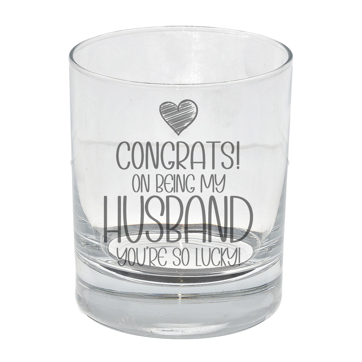 Congrats on Being my Husband Whisky Tumbler – Cheeky Birthday Gift for Husband