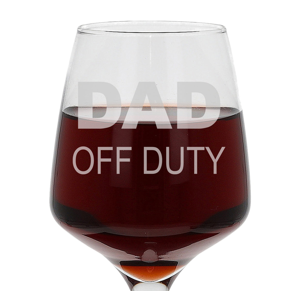 "Mum and Dad Off Duty" Engraved Matching Wine Glass Set