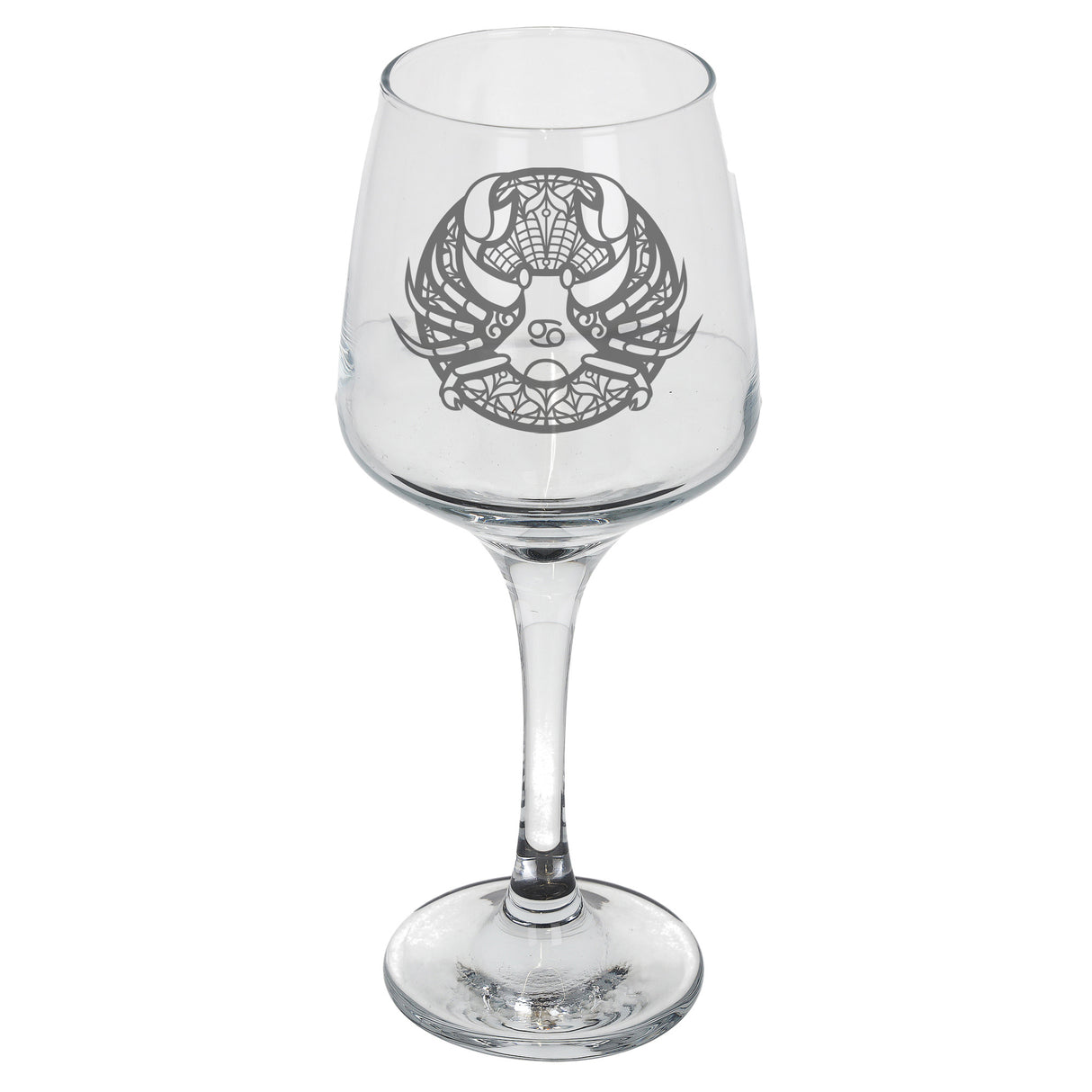 Cancer Star Sign Zodiac Engraved Large Wine Glass Birthday Gift