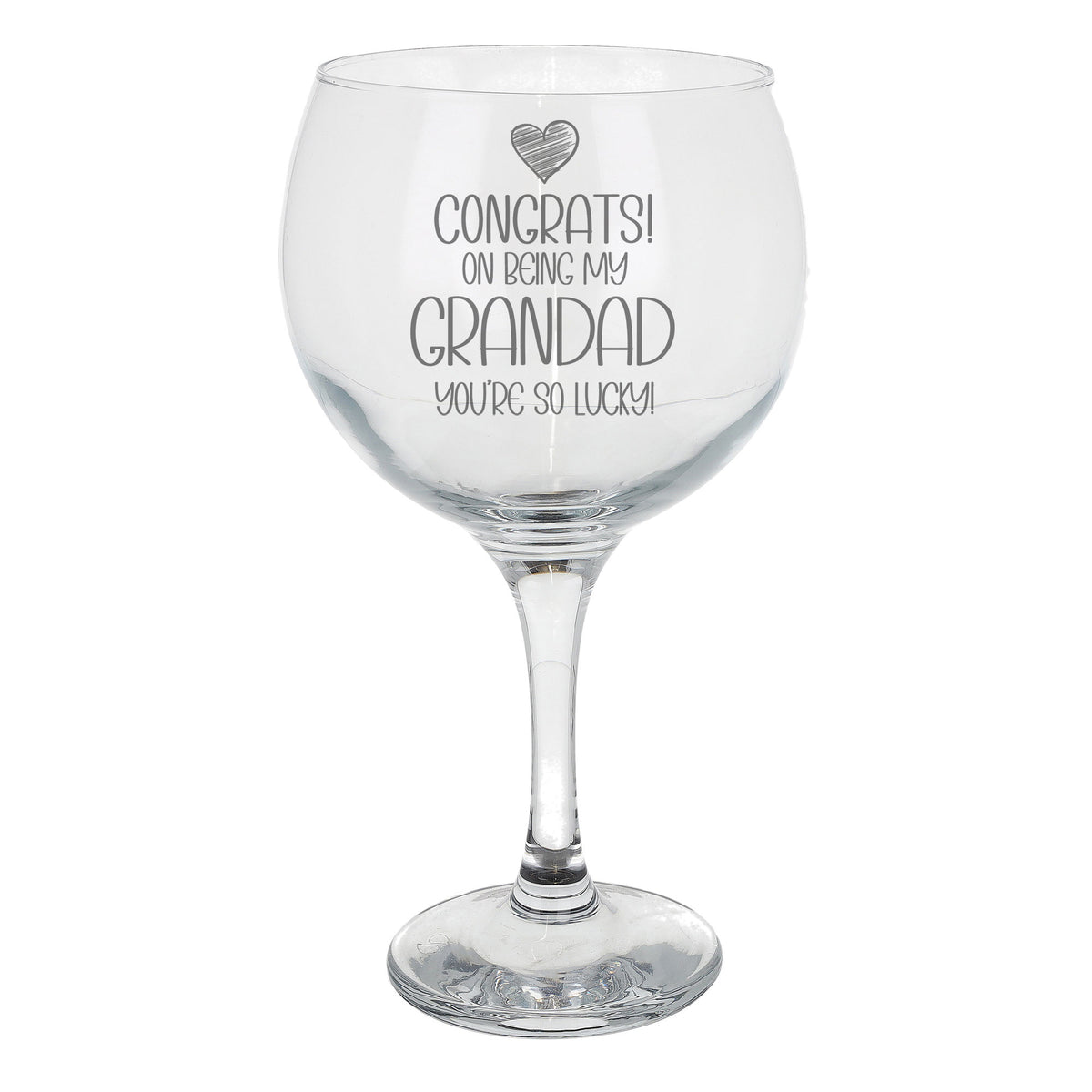 Congrats on Being my Grandad Stemmed Gin Glass Birthday Gift for Grandad
