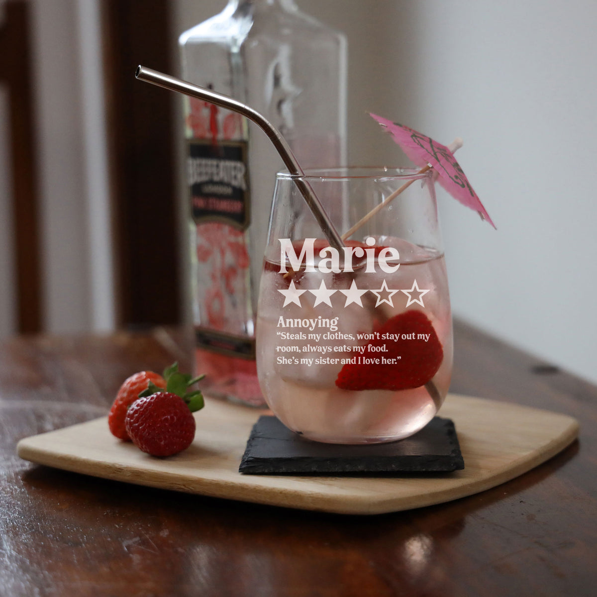 Review Birthday Engraved Stemless Gin Glass