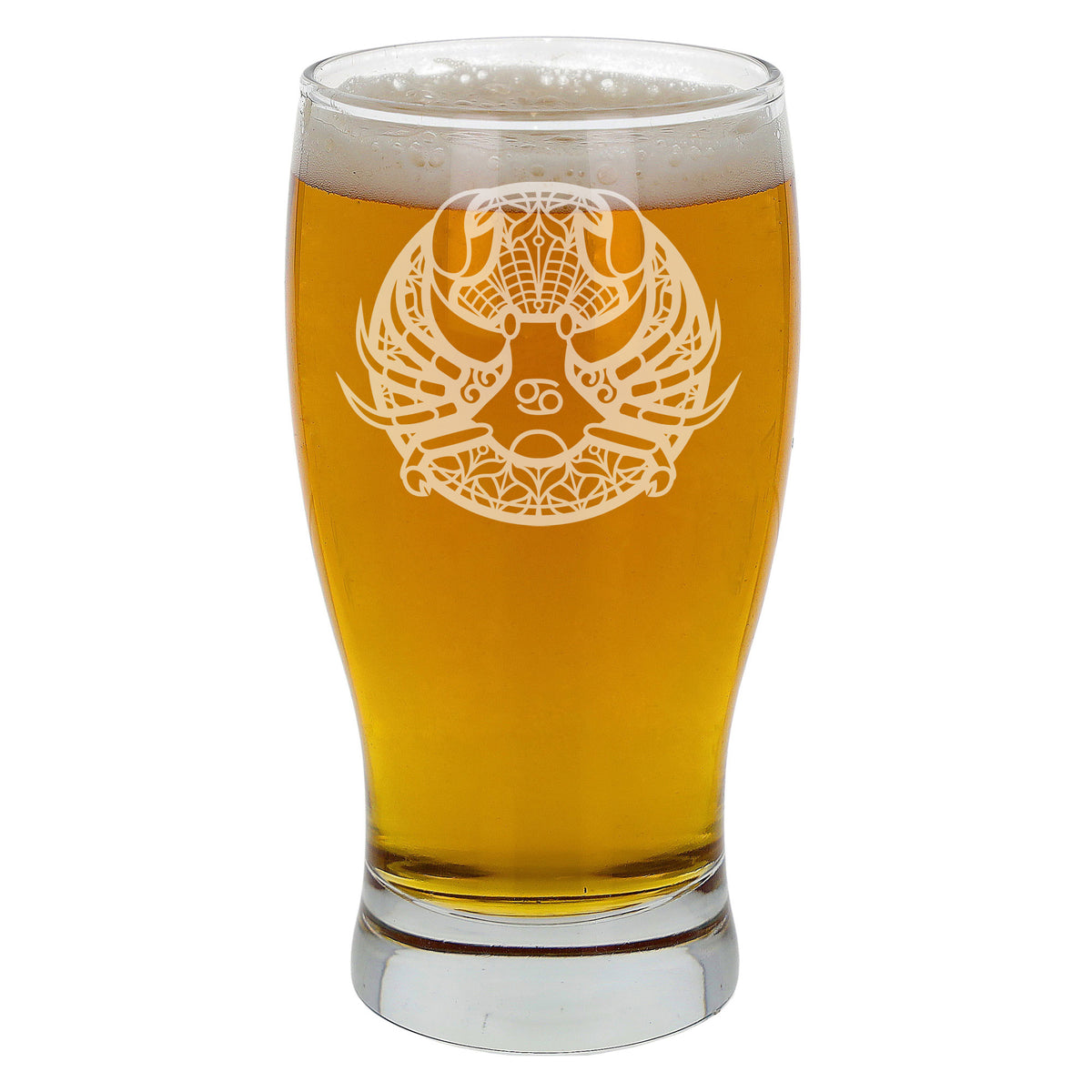 Cancer Star Sign Zodiac Engraved Pint Glass Birthday Gift
