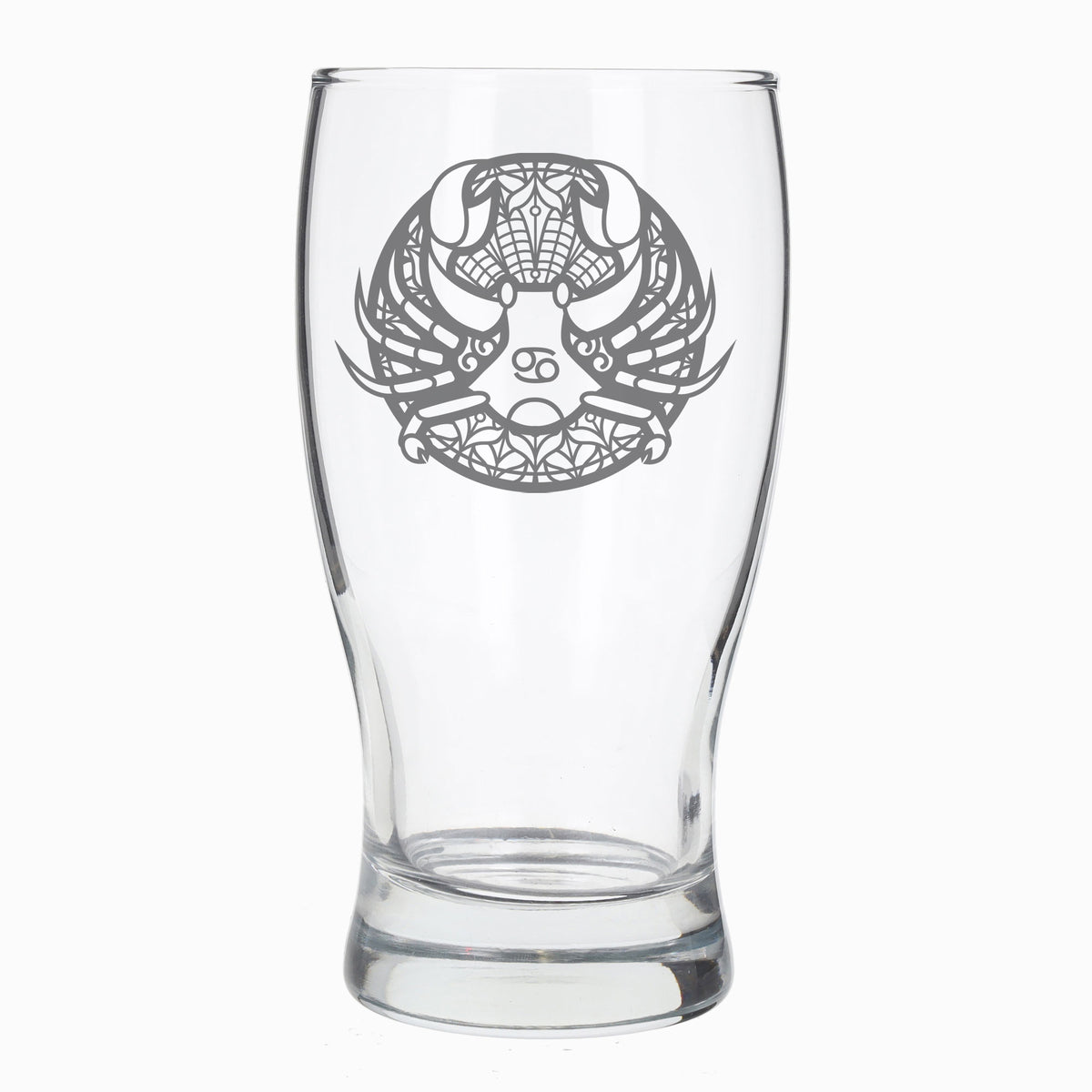 Cancer Star Sign Zodiac Engraved Pint Glass Birthday Gift