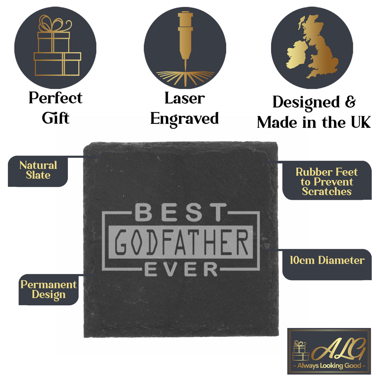 Square Slate Coaster