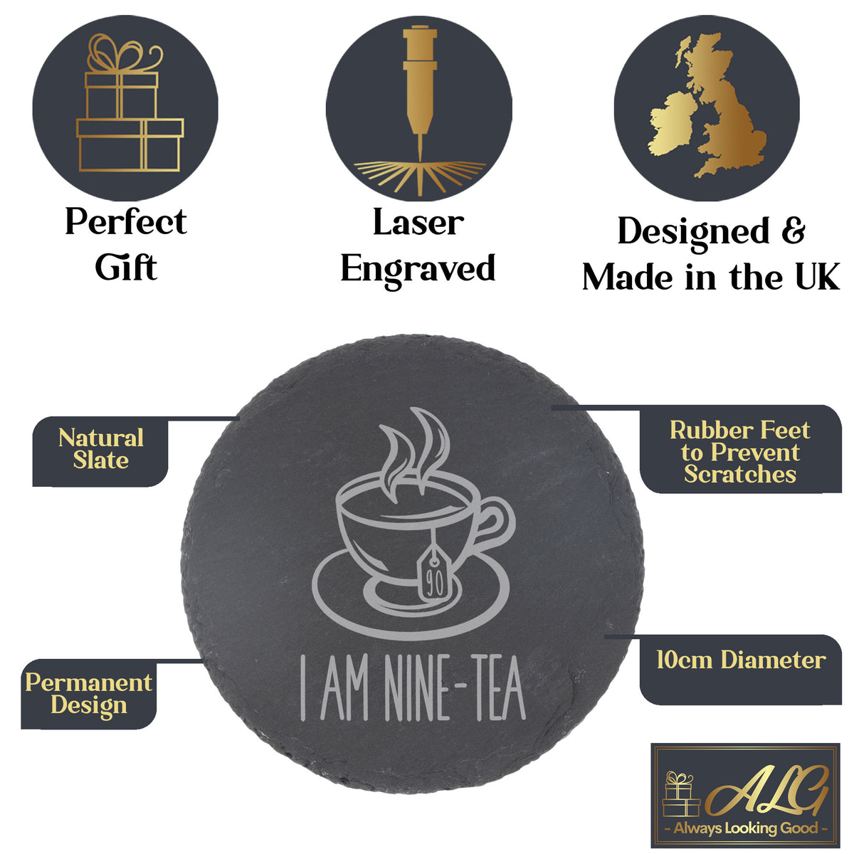 Round Slate Coaster