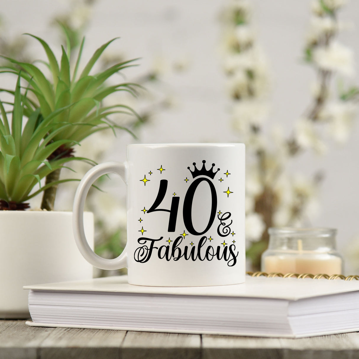 40 and Fabulous 40th Birthday Coffee Mug for Tea or Coffee