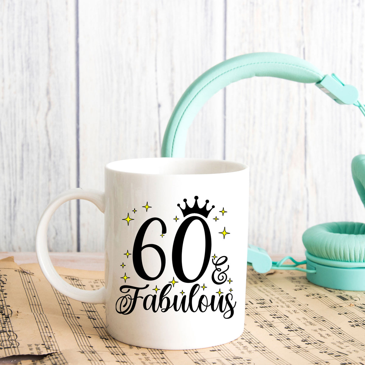 60 and Fabulous 60th Birthday Coffee Mug for Tea or Coffee