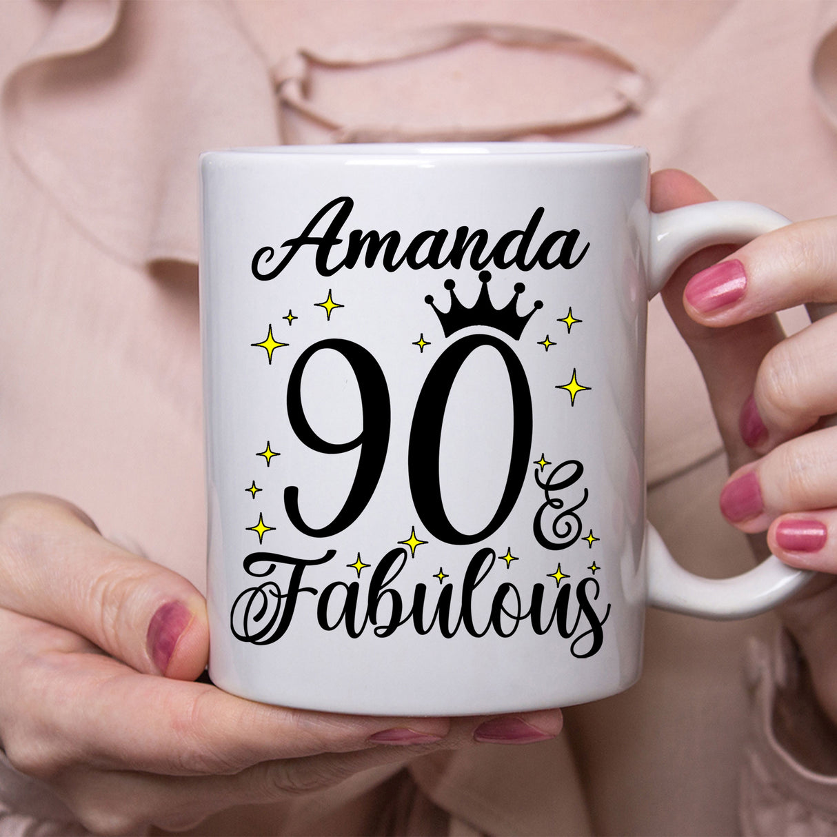 90 and Fabulous 90th Birthday Coffee Mug for Tea or Coffee
