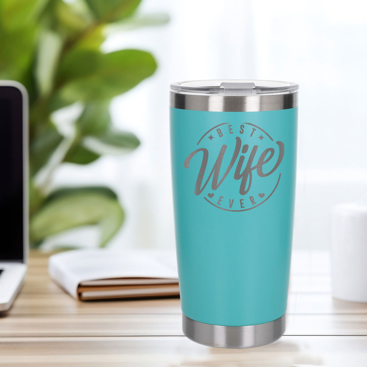 Turquoise Thermal Metal Coffee Cup