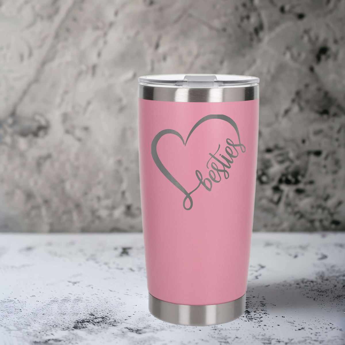 Light Pink Thermal Metal Coffee Cup