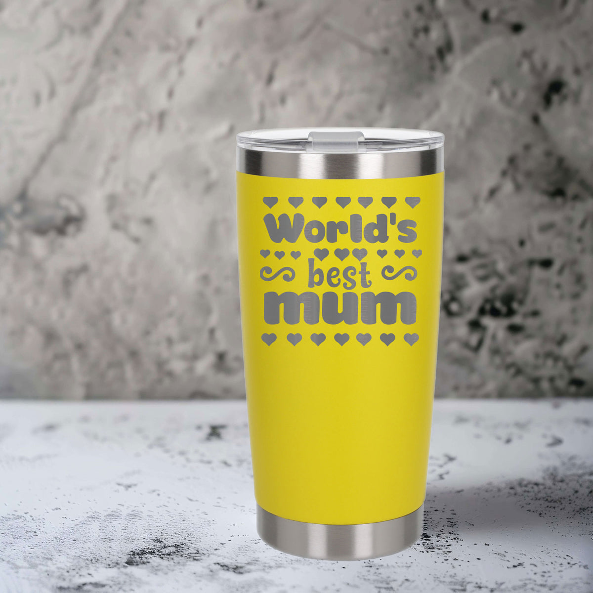 Yellow Thermal Metal Coffee Cup