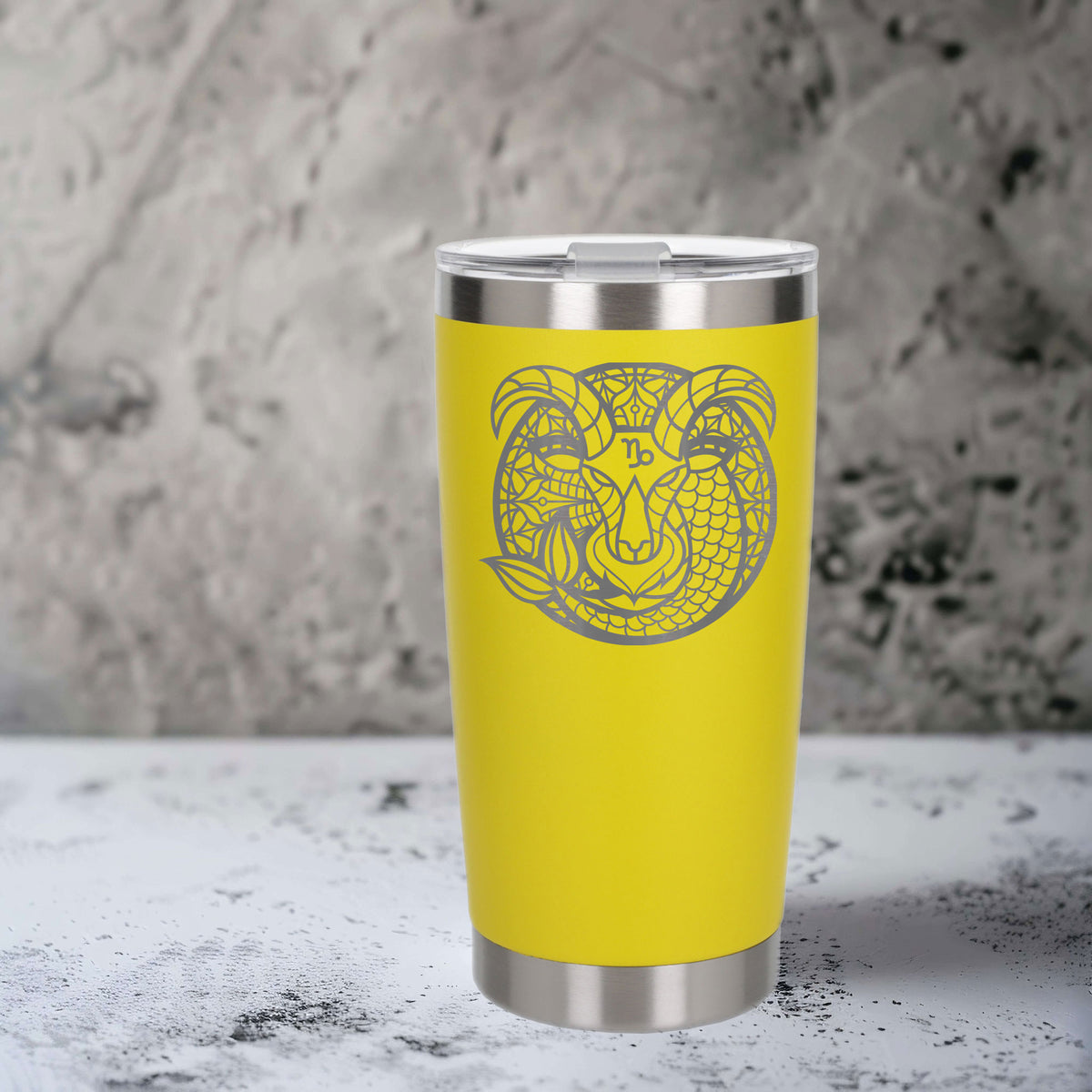 Yellow Thermal Metal Coffee Cup
