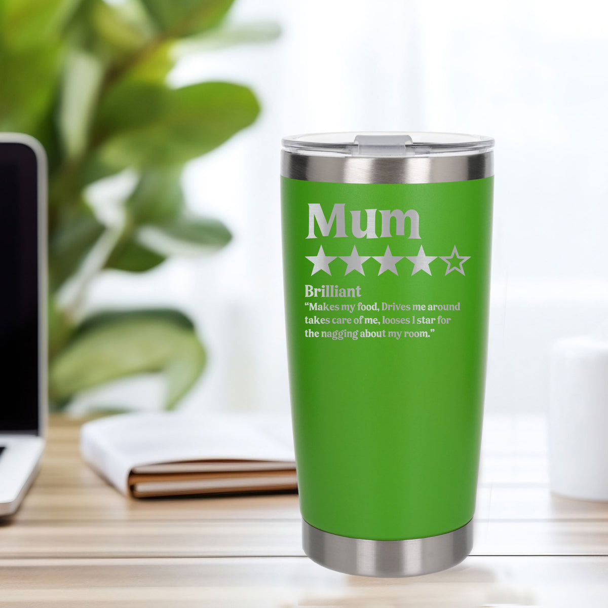 Review Engraved Travel Mug Birthday Gift, Thermal Metal Coffee Cup