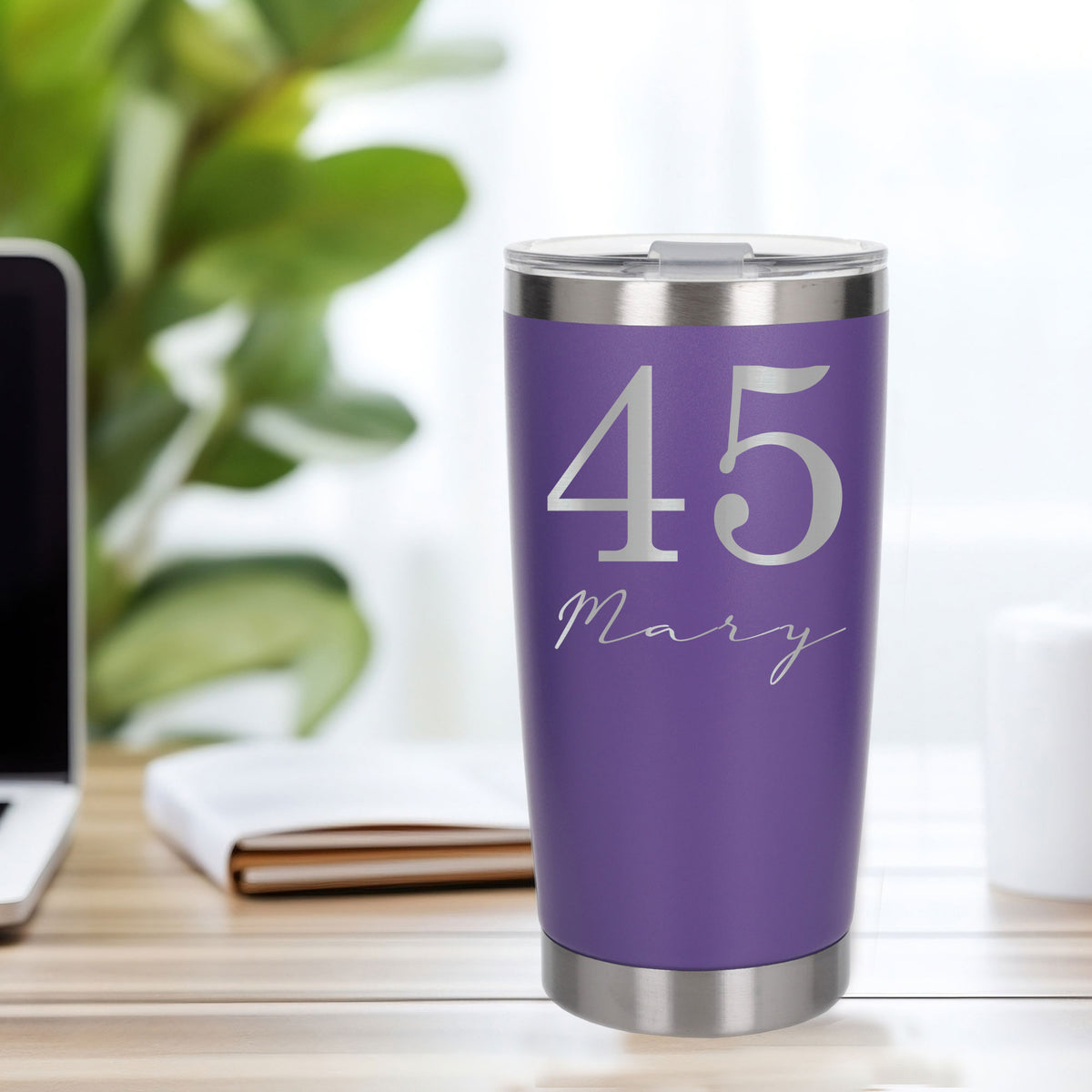 Purple Thermal Metal Coffee Cup