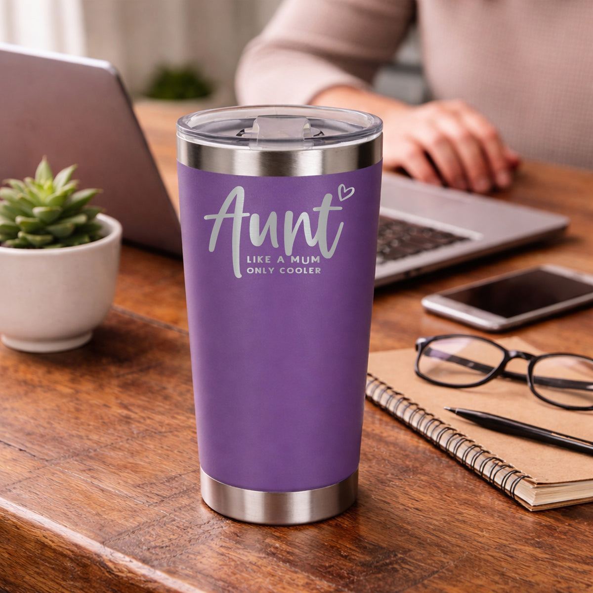 Purple Thermal Metal Coffee Cup