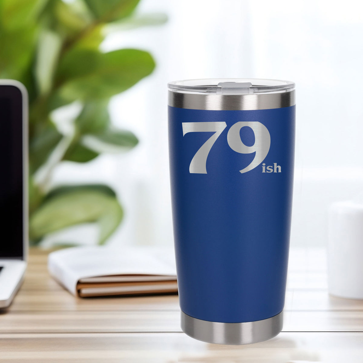 Dark Blue Thermal Metal Coffee Cup