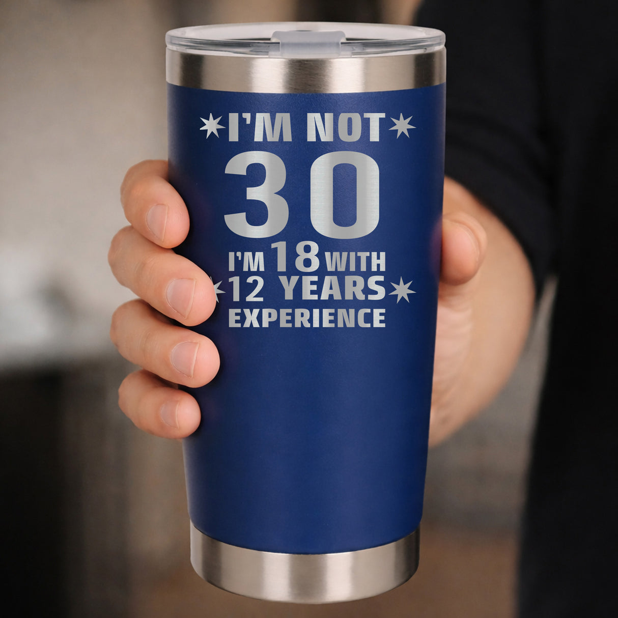 Dark Blue Thermal Metal Coffee Cup