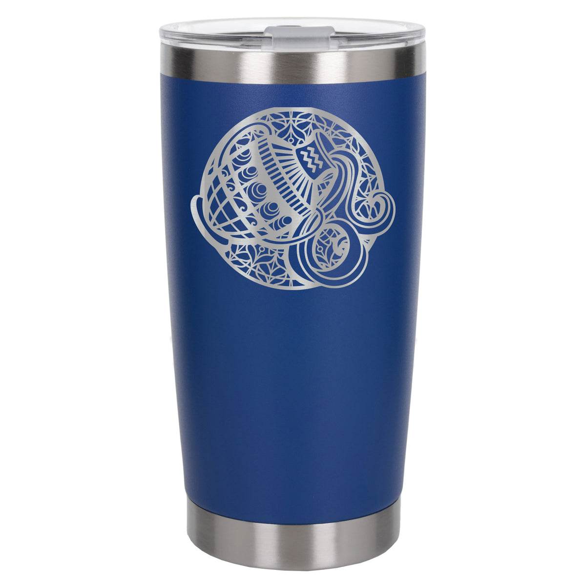 Dark Blue Thermal Metal Coffee Cup
