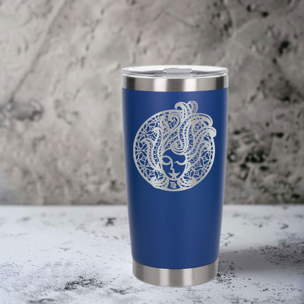 Dark Blue Thermal Metal Coffee Cup