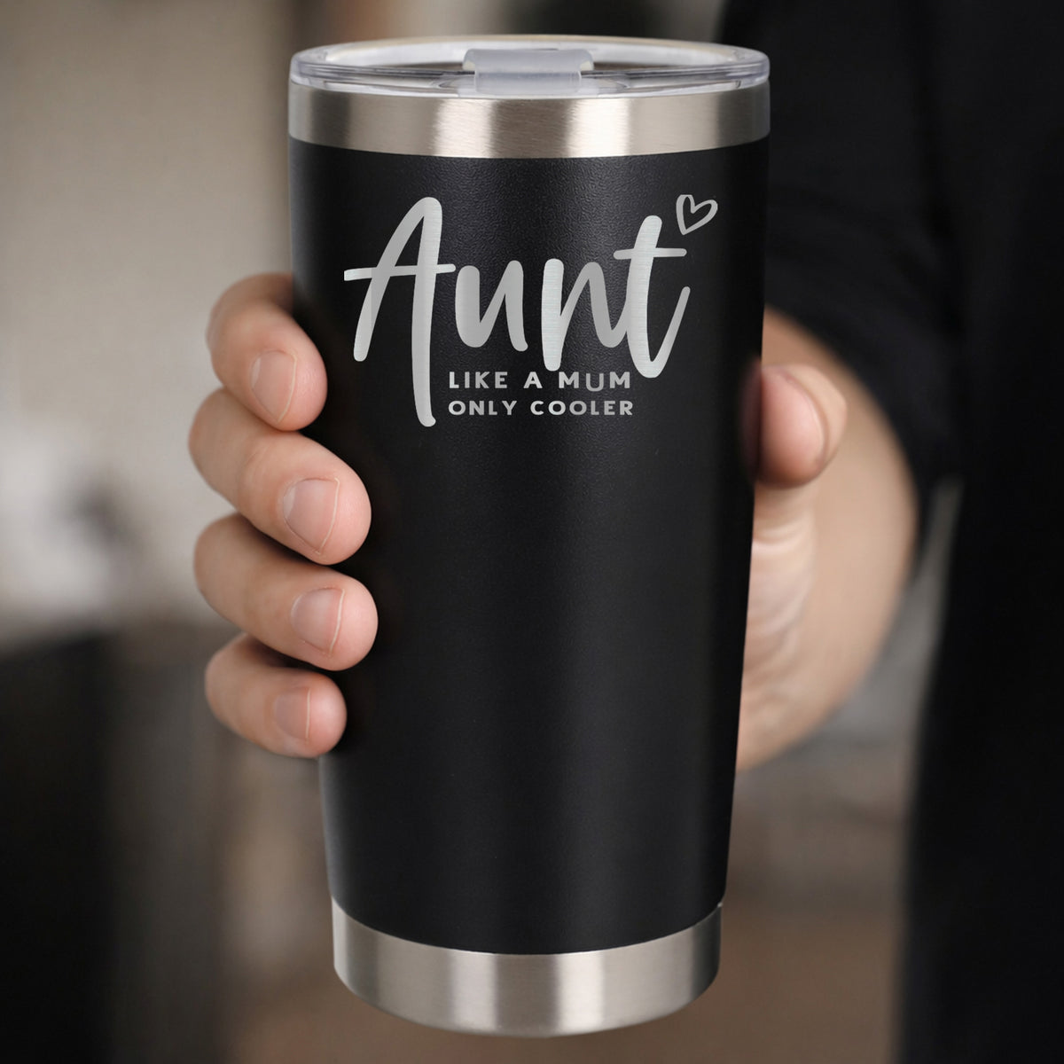 Black Thermal Metal Coffee Cup