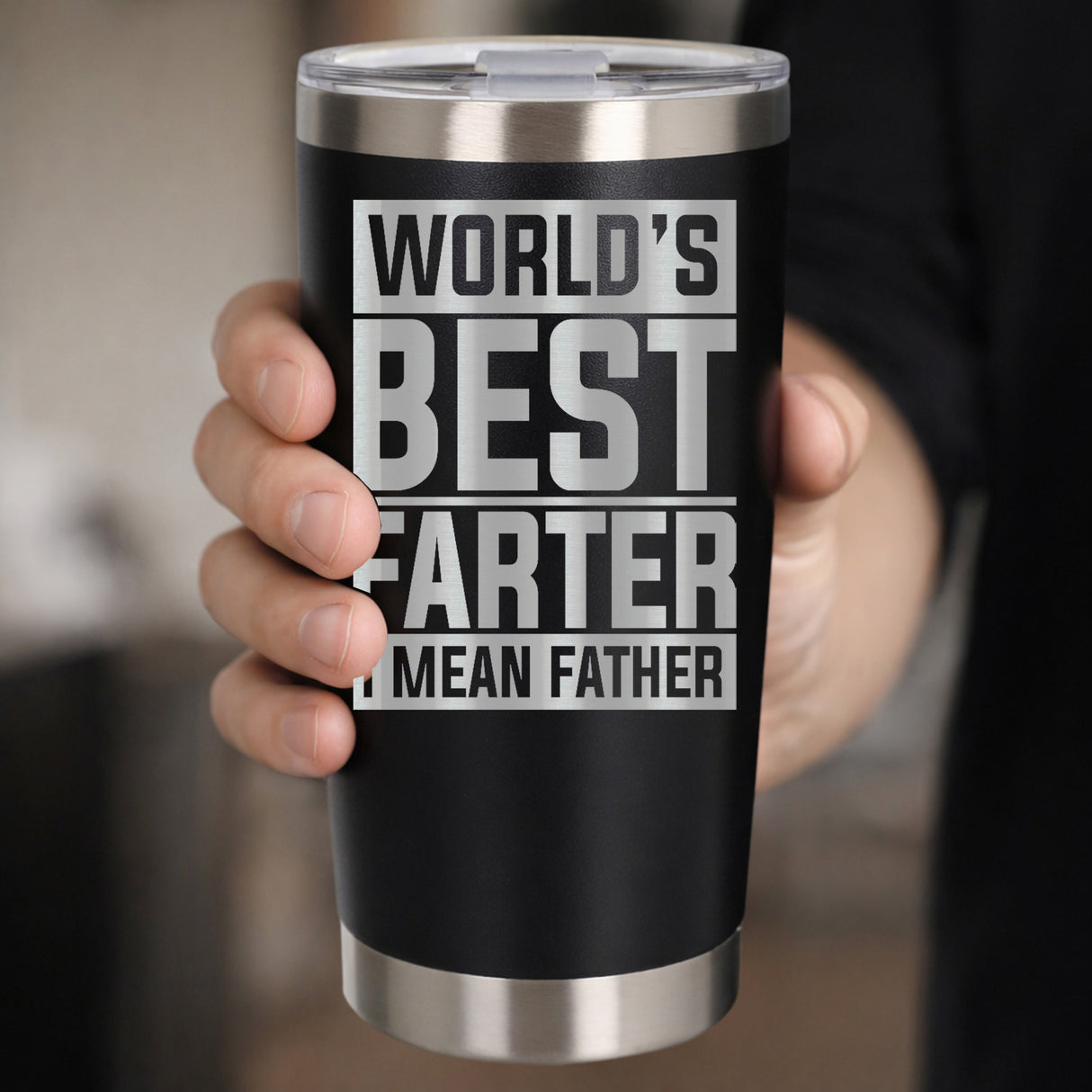 Black Thermal Metal Coffee Cup