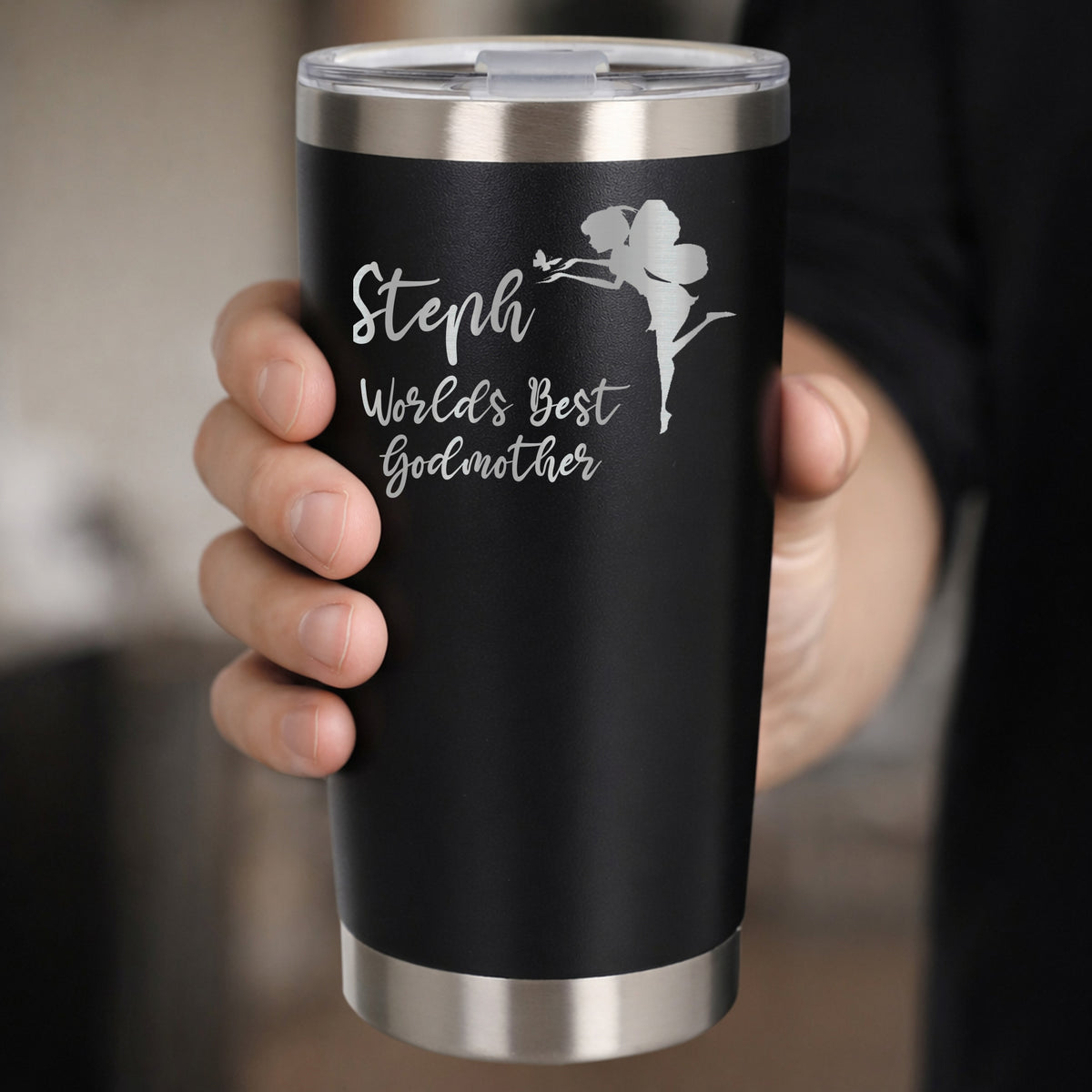 Black Thermal Metal Coffee Cup