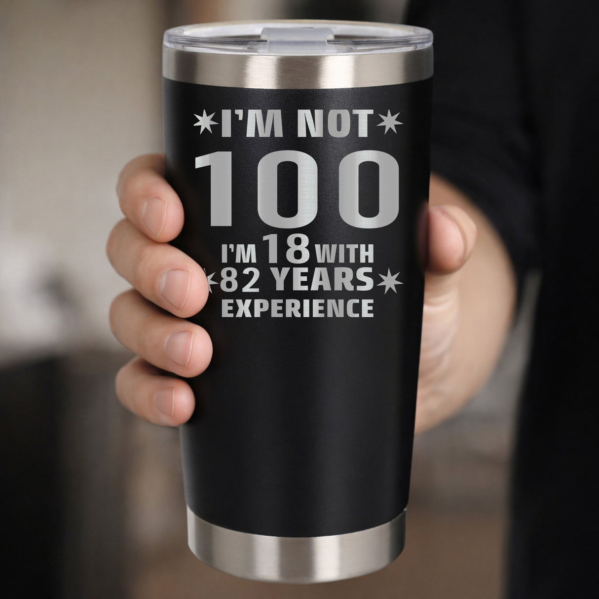Black Thermal Metal Coffee Cup