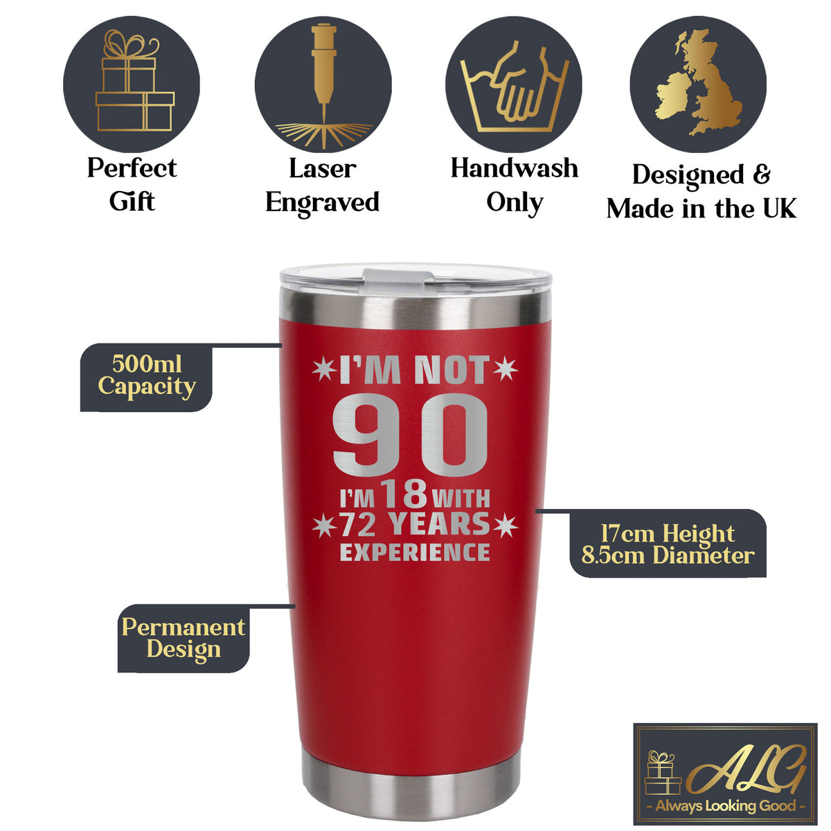 Red Thermal Metal Coffee Cup