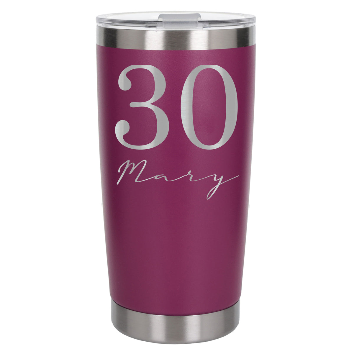 Dark Pink Thermal Metal Coffee Cup