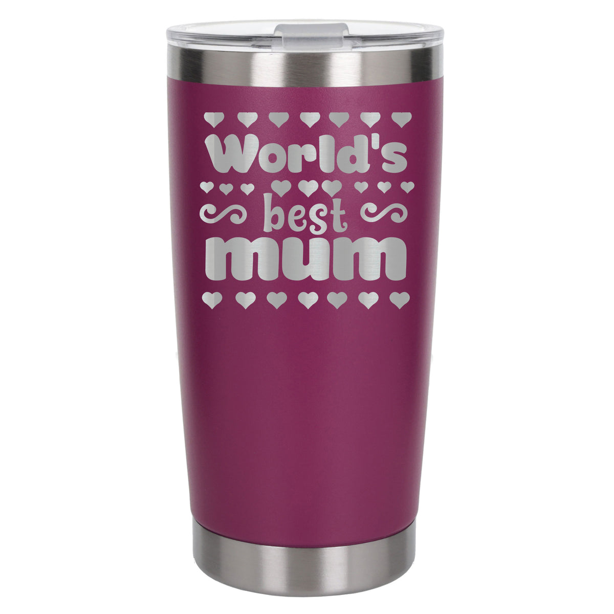 Dark Pink Thermal Metal Coffee Cup