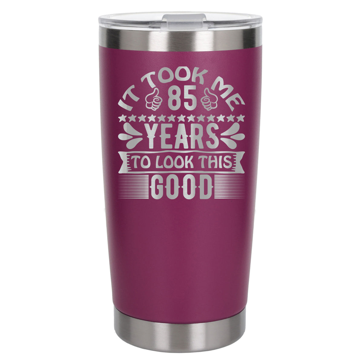 Dark Pink Thermal Metal Coffee Cup