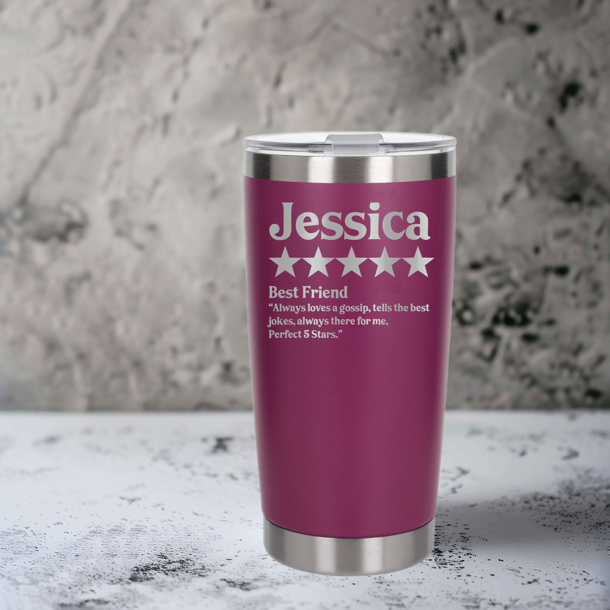 Review Engraved Travel Mug Birthday Gift, Thermal Metal Coffee Cup
