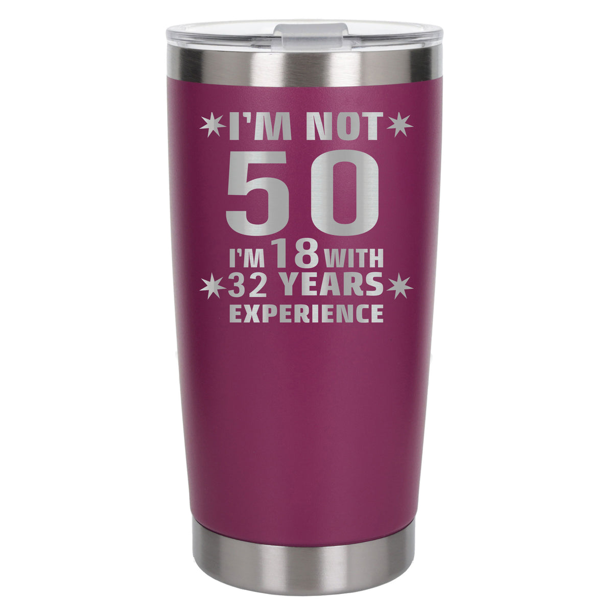 Dark Pink Thermal Metal Coffee Cup