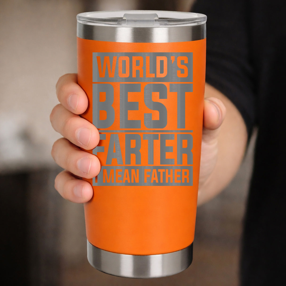 Orange Thermal Metal Coffee Cup