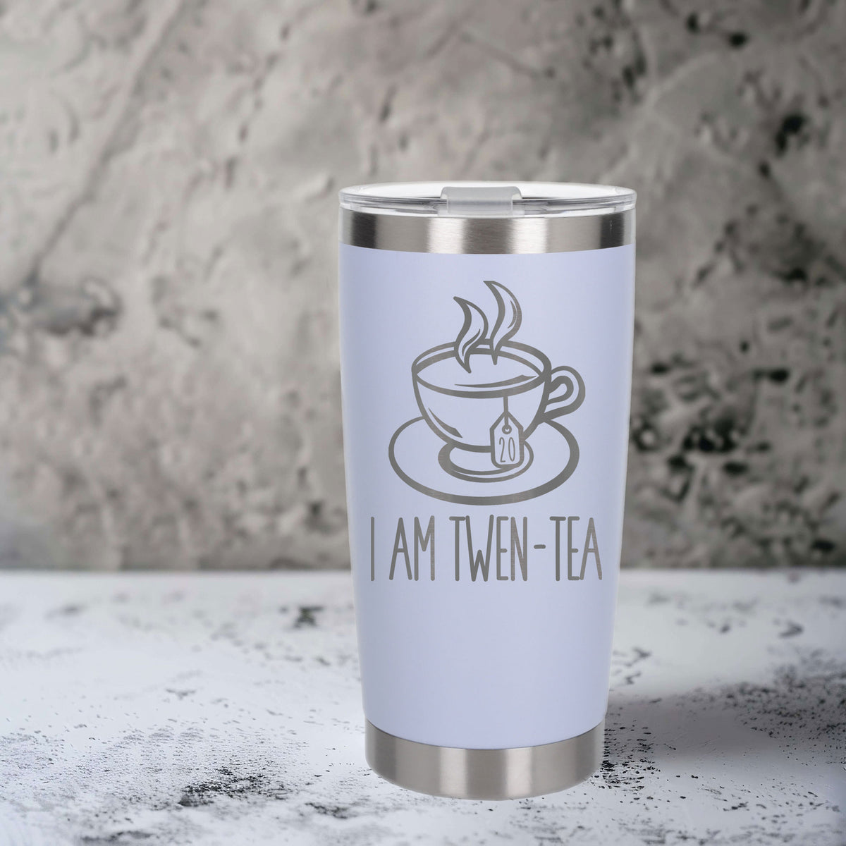 White Thermal Metal Coffee Cup