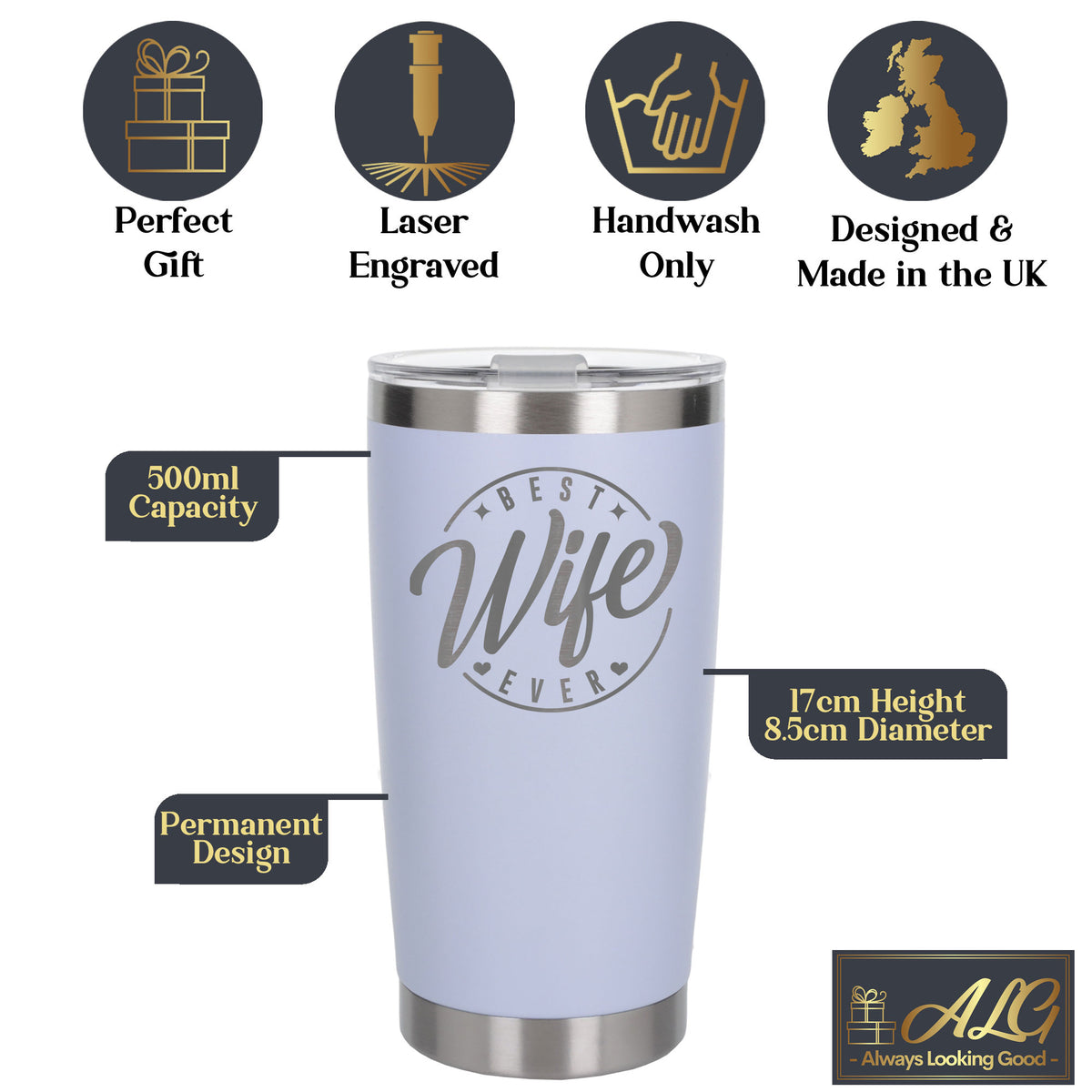White Thermal Metal Coffee Cup