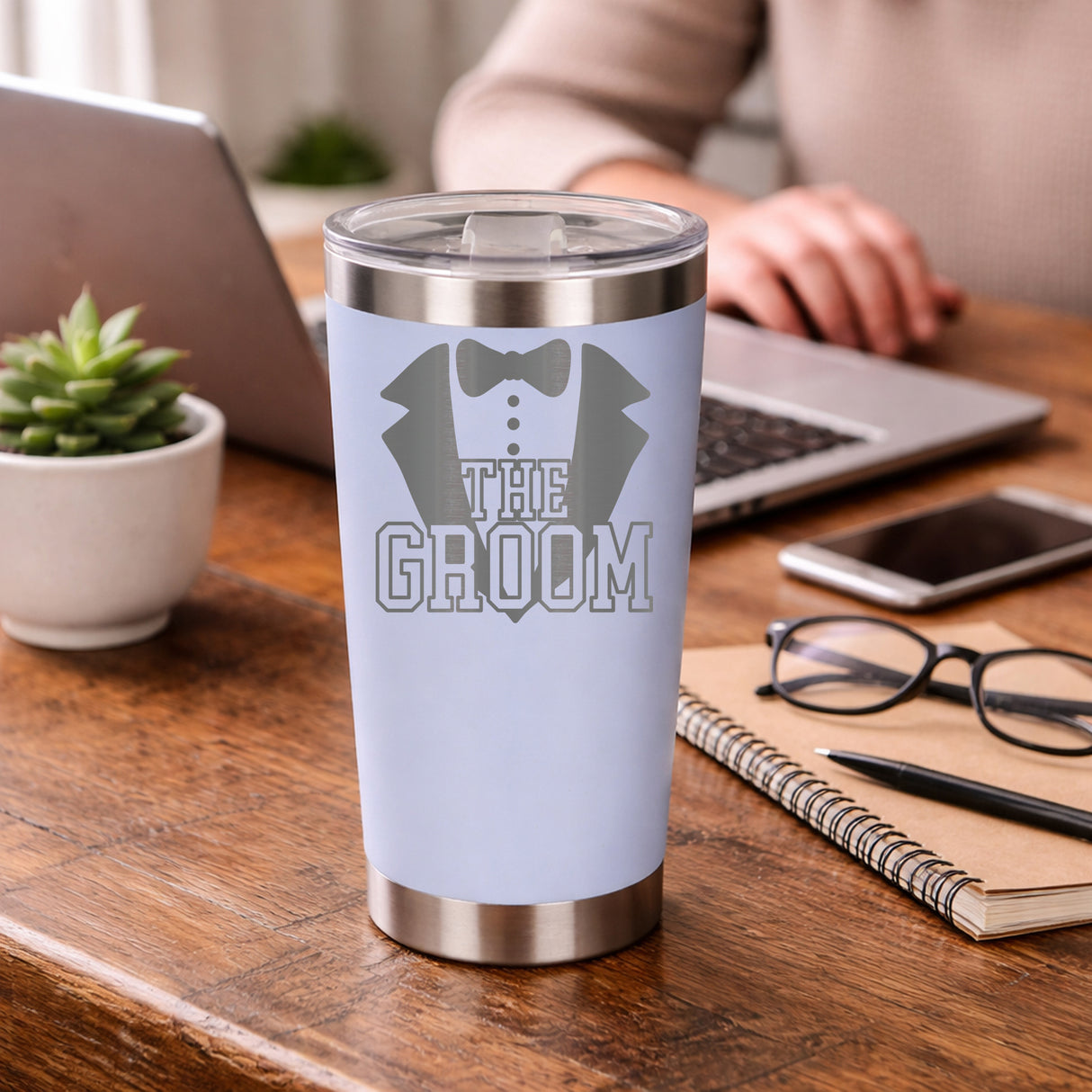White Thermal Metal Coffee Cup