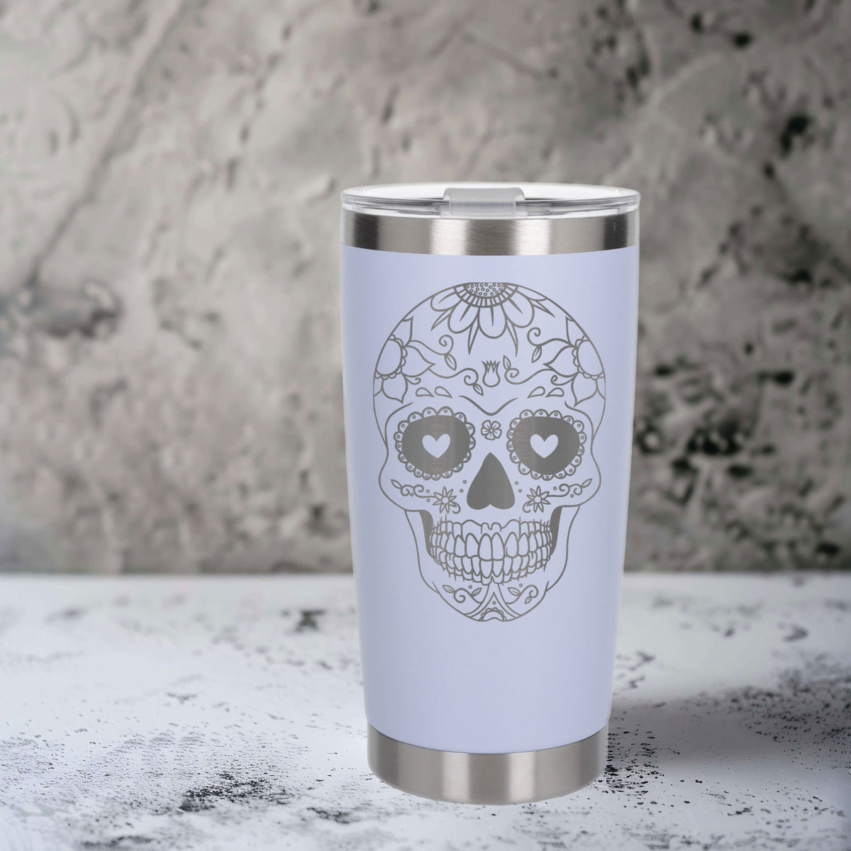 White Thermal Metal Coffee Cup