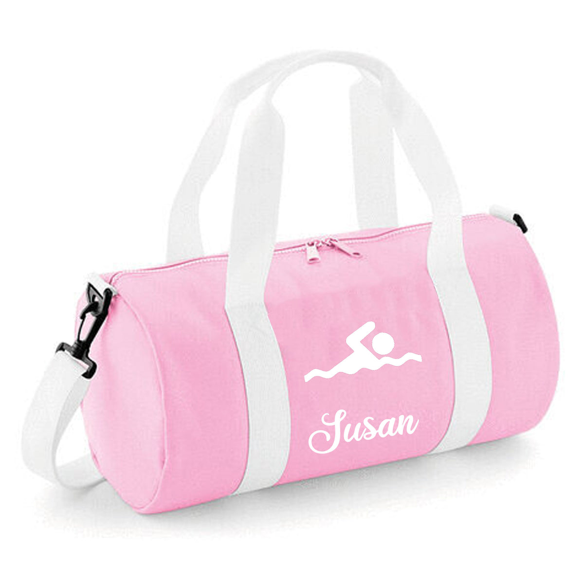 Personalised Swimming Barrel Bag | Kids Sports Holdall with Name