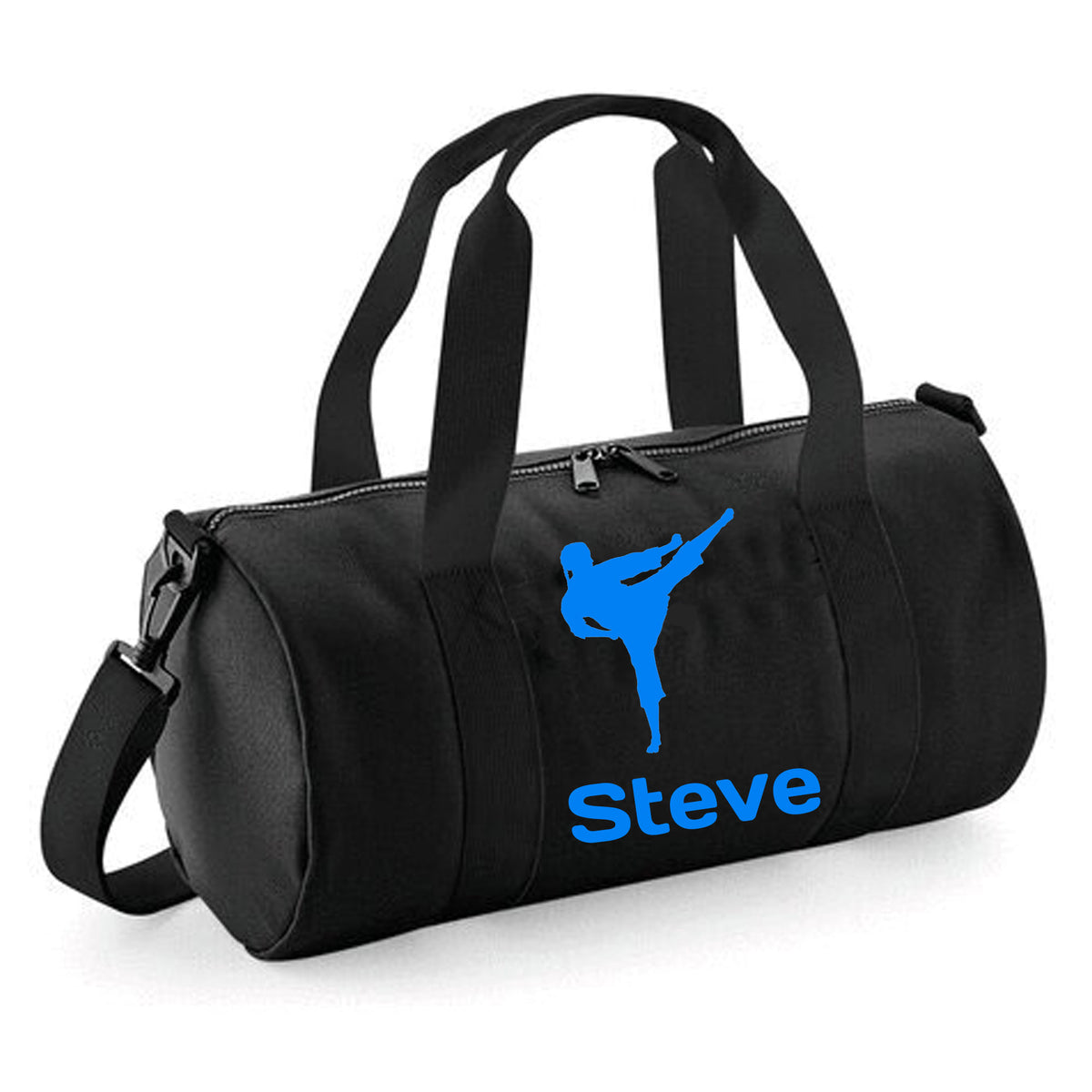 Personalised Karate Kick Barrel Bag | Kids Sports Holdall with Name