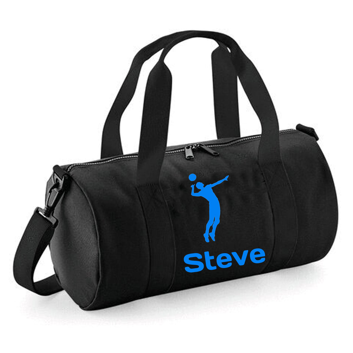 Personalised Volleyball Barrel Bag | Kids Sports Holdall with Name
