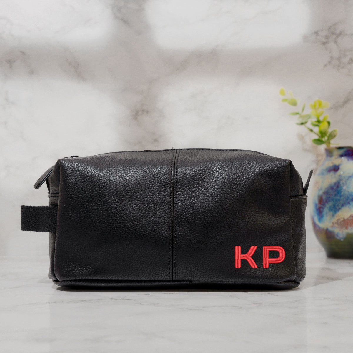 Personalised Leather Wash Bags for Men NU Leather Toiletry Bag