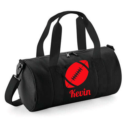 Personalised Rugby Ball Barrel Bag 12L - With Logo & Name