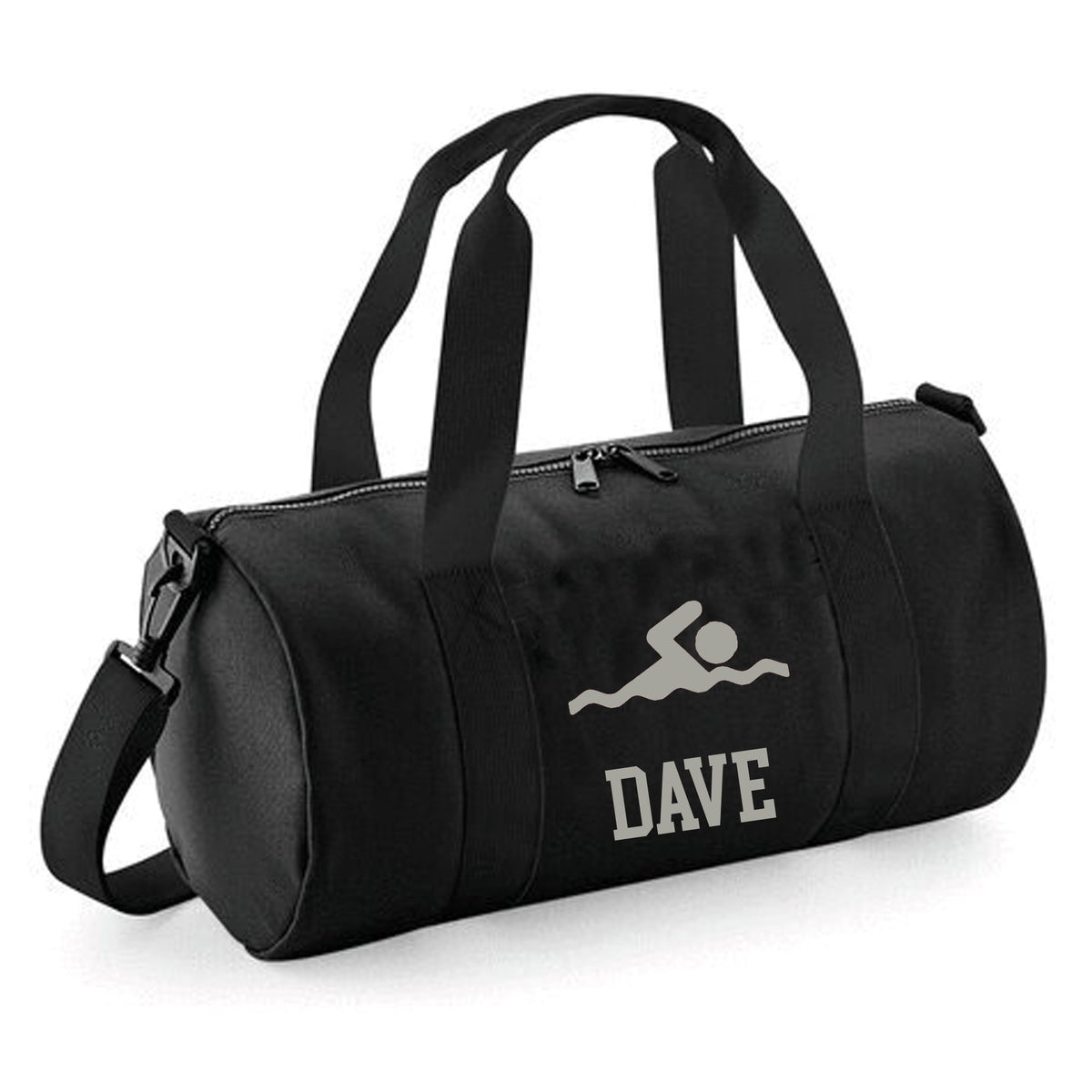 Personalised Swimming Barrel Bag | Kids Sports Holdall with Name
