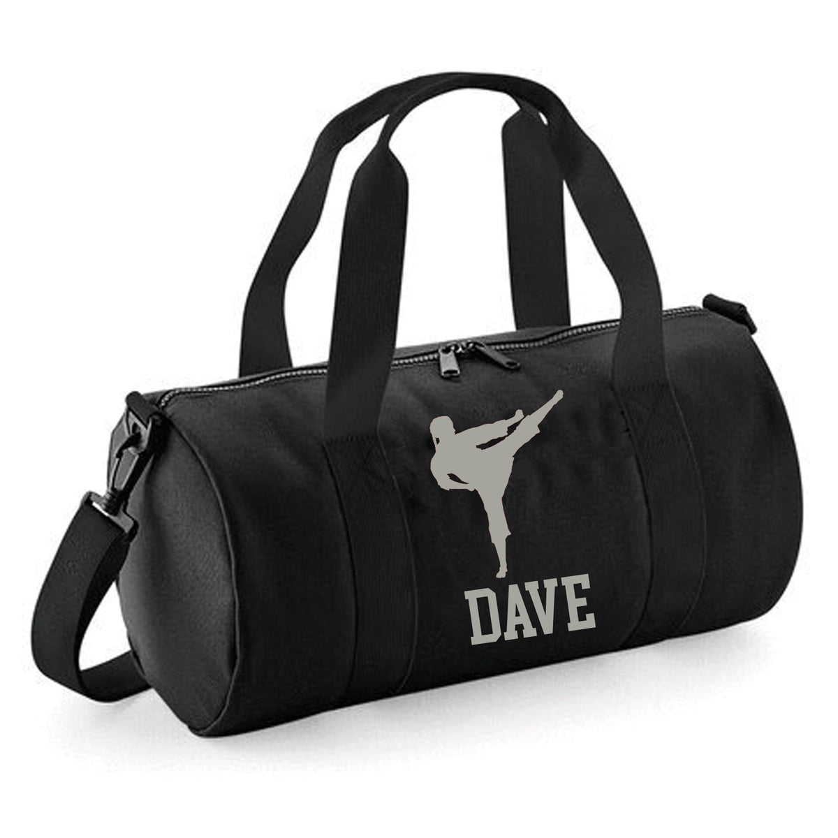 Personalised Karate Kick Barrel Bag | Kids Sports Holdall with Name
