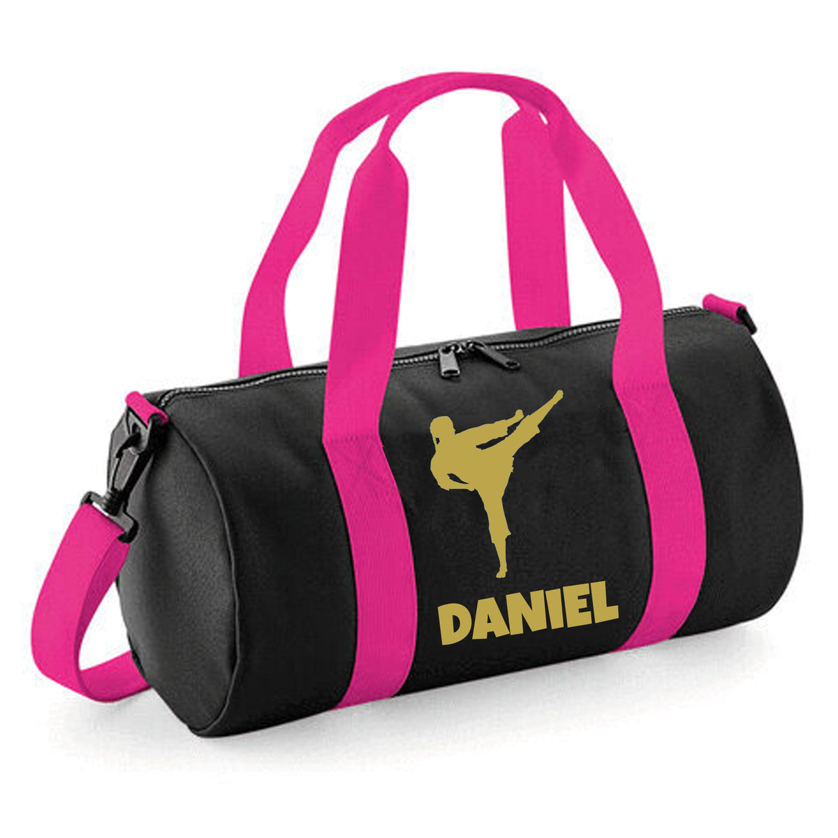 Personalised Karate Kick Barrel Bag | Kids Sports Holdall with Name