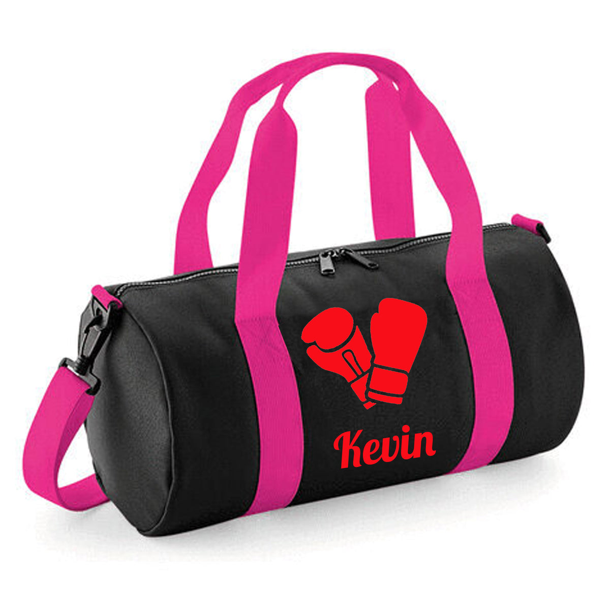 Personalised Boxing Gloves Barrel Bag | Kids Sports Holdall with Name